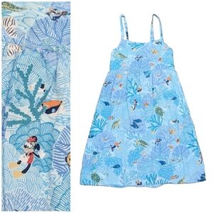 Tori Richard x Aulani Disney Sun Dress Kids Girls Size L 10/12 Women's XS mickey